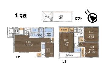 充実したプライベートタイムを過ごせる洋室が3部屋!図面と異なる場合は現況優先です。