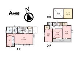 キッチンの近くに水回りを集中させ、使いやすい家事動線は奥様の味方!図面と異なる場合は現況優先です。